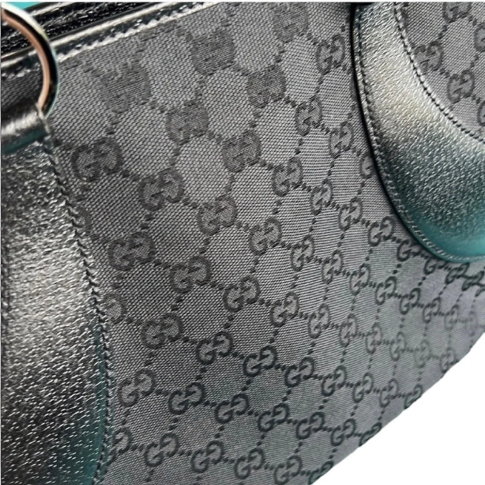 Gucci Satchel Shoulder Bag Black Limited Edition Rare Like New GG Vintage - Picture 8 of 16